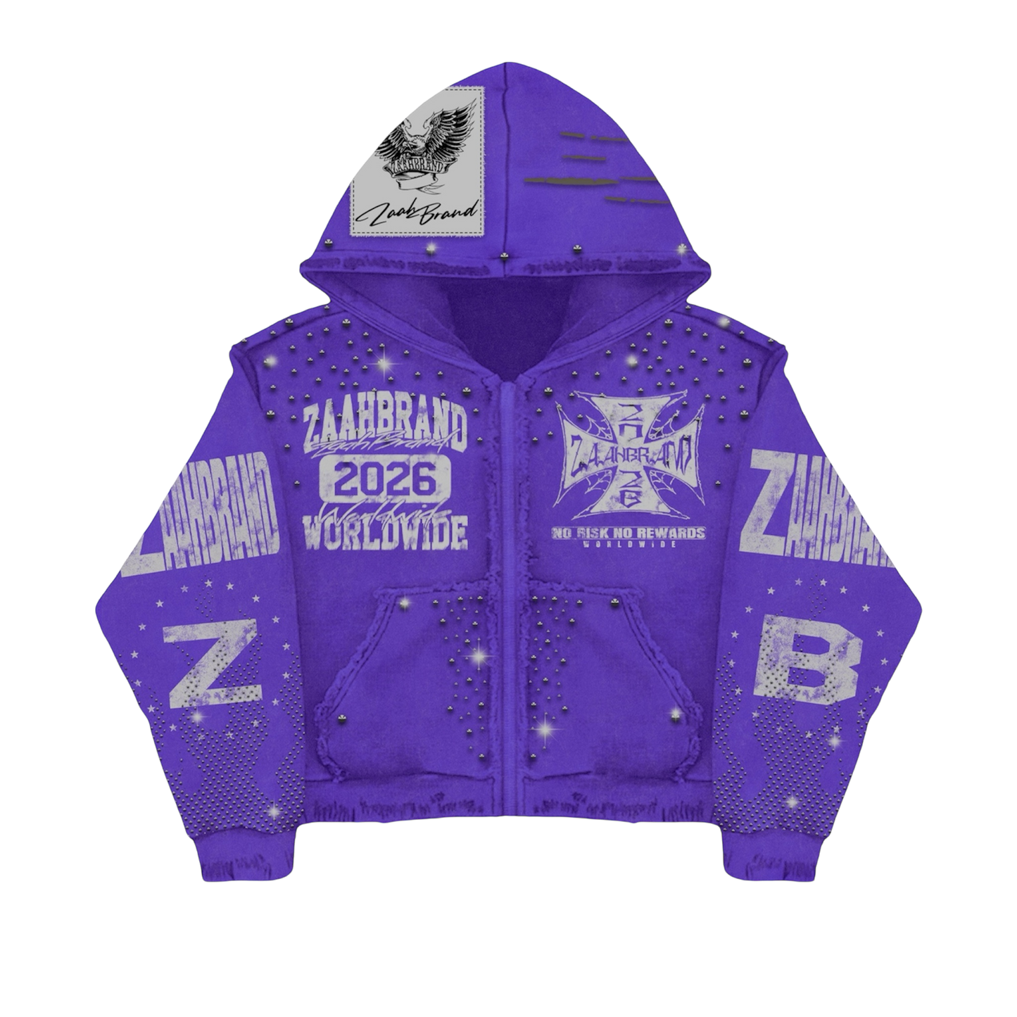 Purple Rhinestone Hoodie