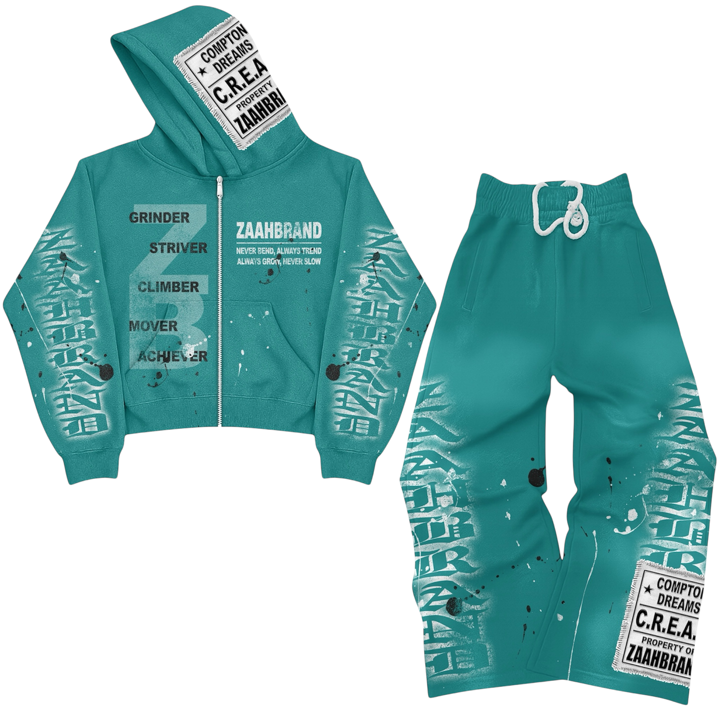 Teal Cash Rules Sweatsuit