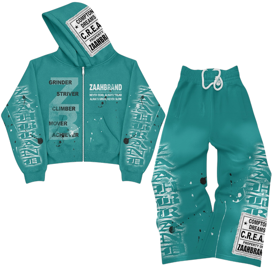 Teal Cash Rules Sweatsuit