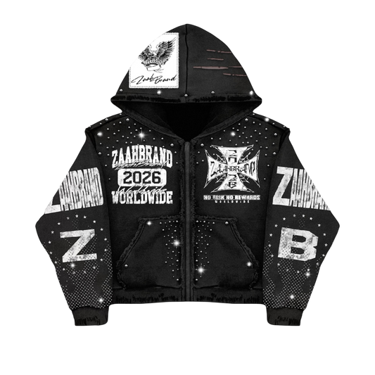 Black Rhinestone Hoodie